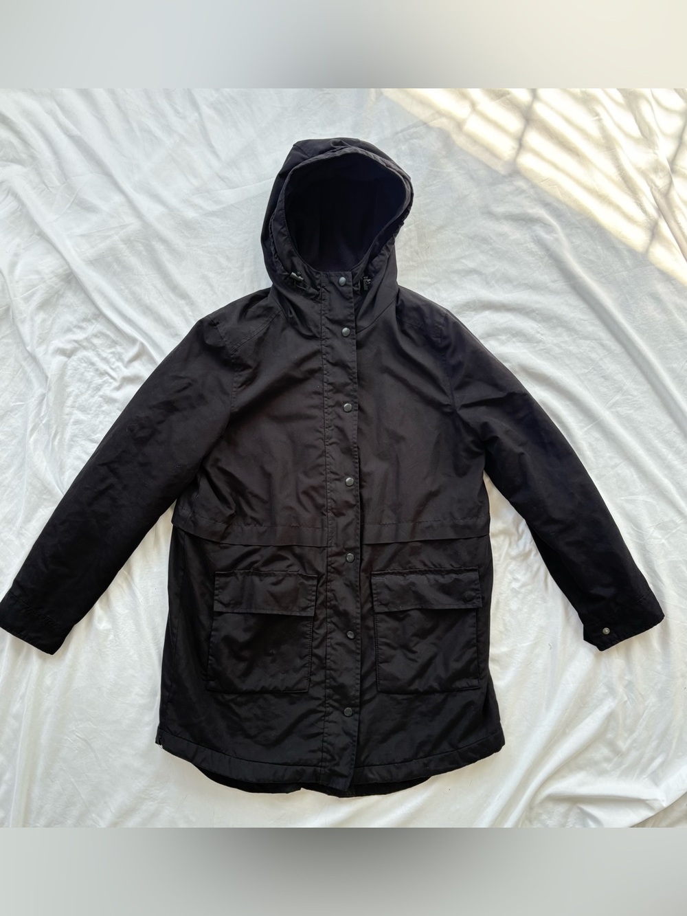 Old Navy Black Hooded Utility Jacket Parka Size S